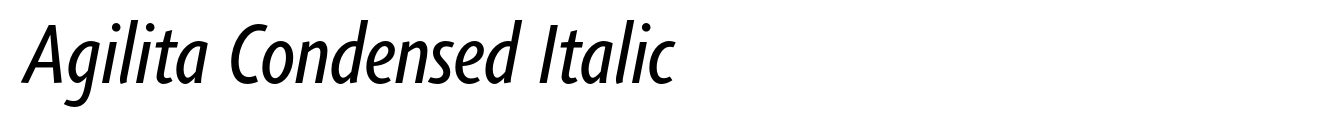 Agilita Condensed Italic